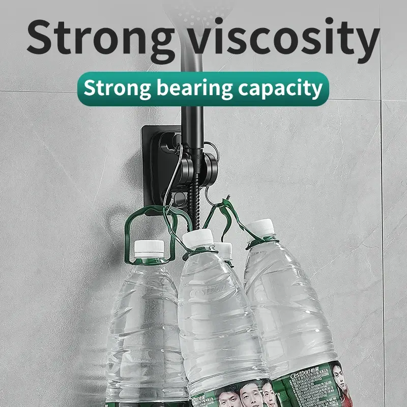 Perforation free shower bracket adjustable shower head hanging seat bathroom shower rain lotus canopy fixed wall base