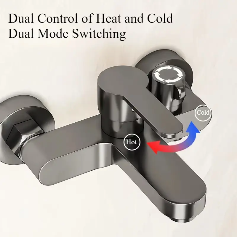 Bathroom Shower Faucet Mixing Valve Shower Shower Set Bathtub Mixing Switch Triple Hot and Cold Faucet Shower Faucet