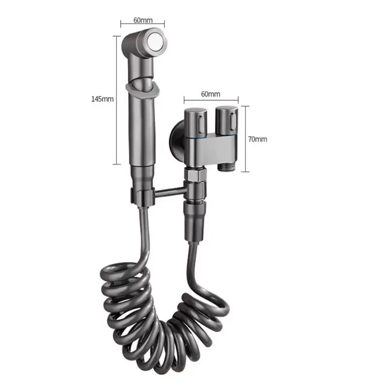 2025 new all-copper handheld toilet sprayer, bidet faucet, shower head, sanitary shower toilet faucet, double outlet bidet