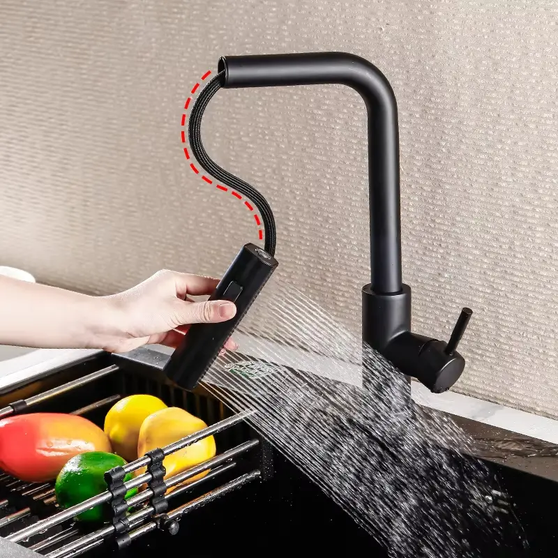 2025 New Style Waterfall Kitchen Faucet Universal 360° Hot and Cold Countertop Mounted Sink Faucet Stainless Steel with Swivel