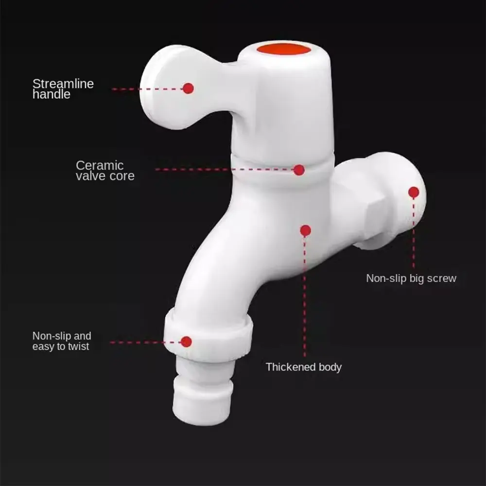 Plastic faucet quick installation household mop sink durable and sturdy washing machine long-term use quick opening extension