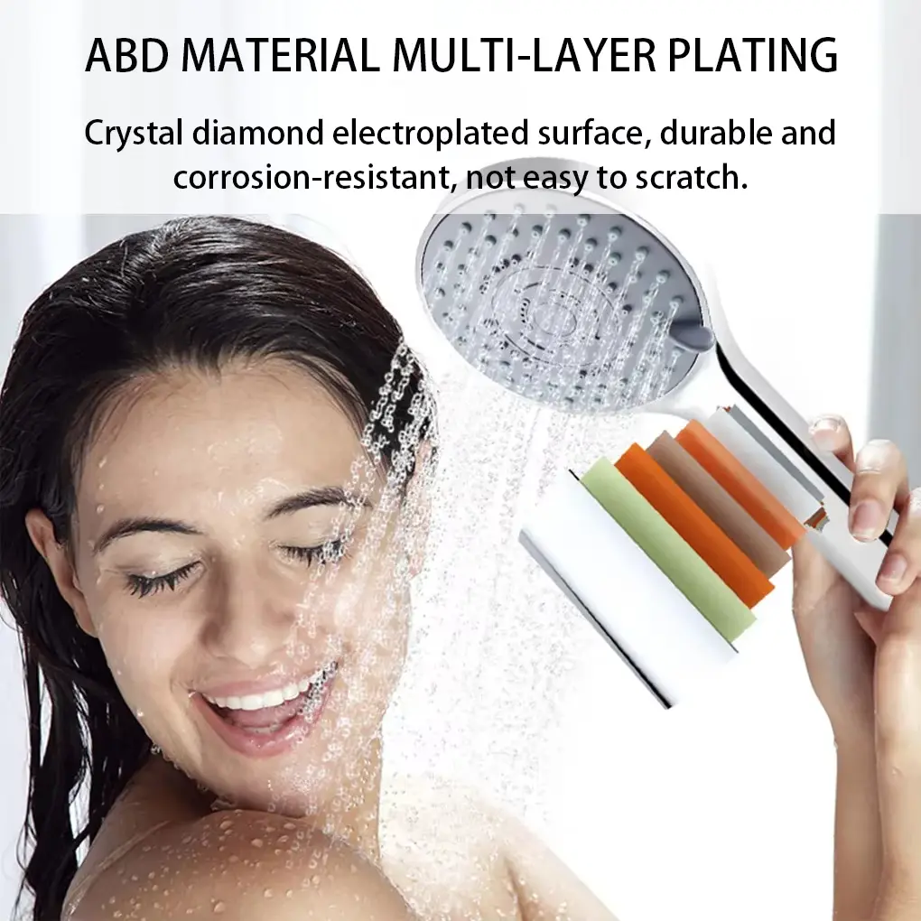Bathroom Sprinkler, Jet Shower Head, Water Saving, Handheld, Adjustable, 5 Modes, SPA Shower Head, Bathroom Accessories