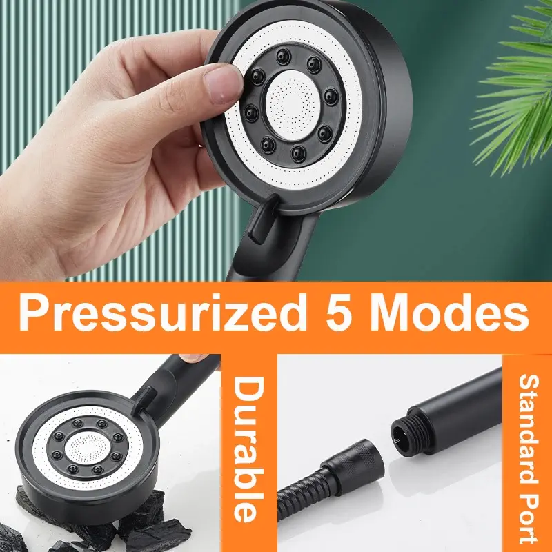 5 Modes Shower Head High Pressure Showerhead Portable Filter Rainfall Faucet Tap Bathroom Bath Home Innovative Accessories