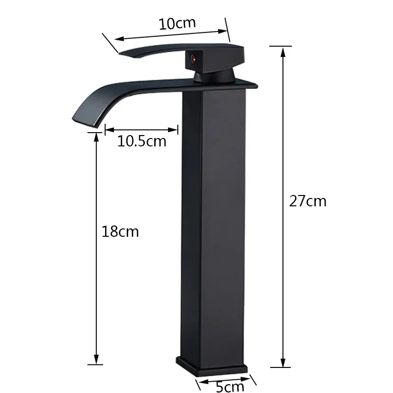 Bathroom Waterfall Basin Faucet Brass Bath Sink Faucet Hot&Cold Water Mixer Vanity Tap Deck Mounted Washbasin Taps