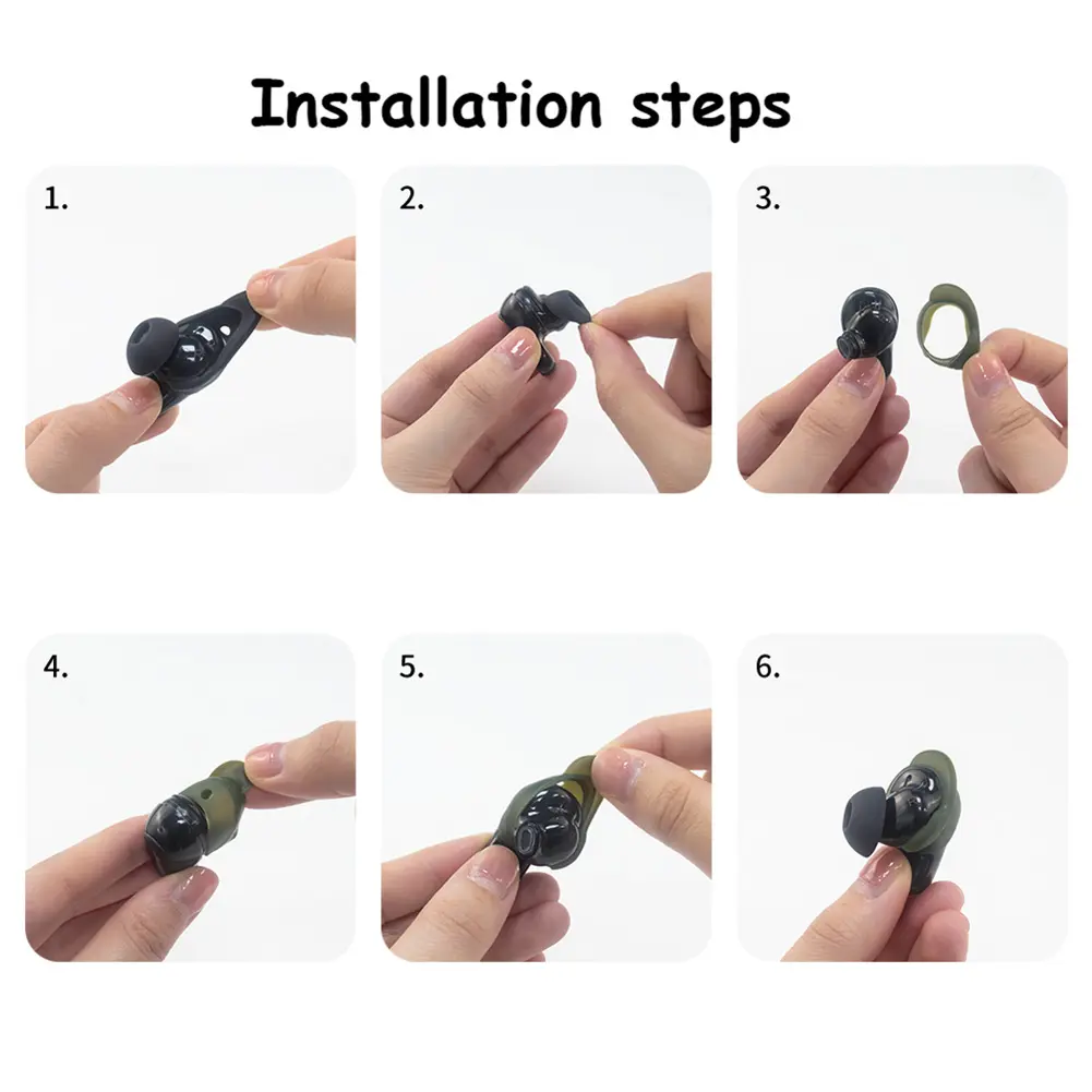 3 Pairs Silicone Ear Tips Covers Ear Bud Tips Non-Slip Eartip Accessories Replacement Reusable for Bose QuietComfort Earbuds II
