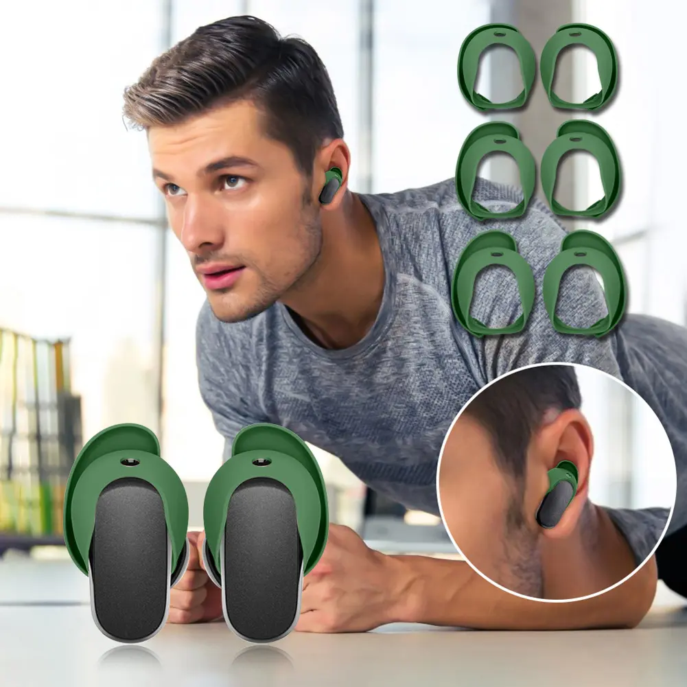 3 Pairs Silicone Ear Tips Covers Ear Bud Tips Non-Slip Eartip Accessories Replacement Reusable for Bose QuietComfort Earbuds II