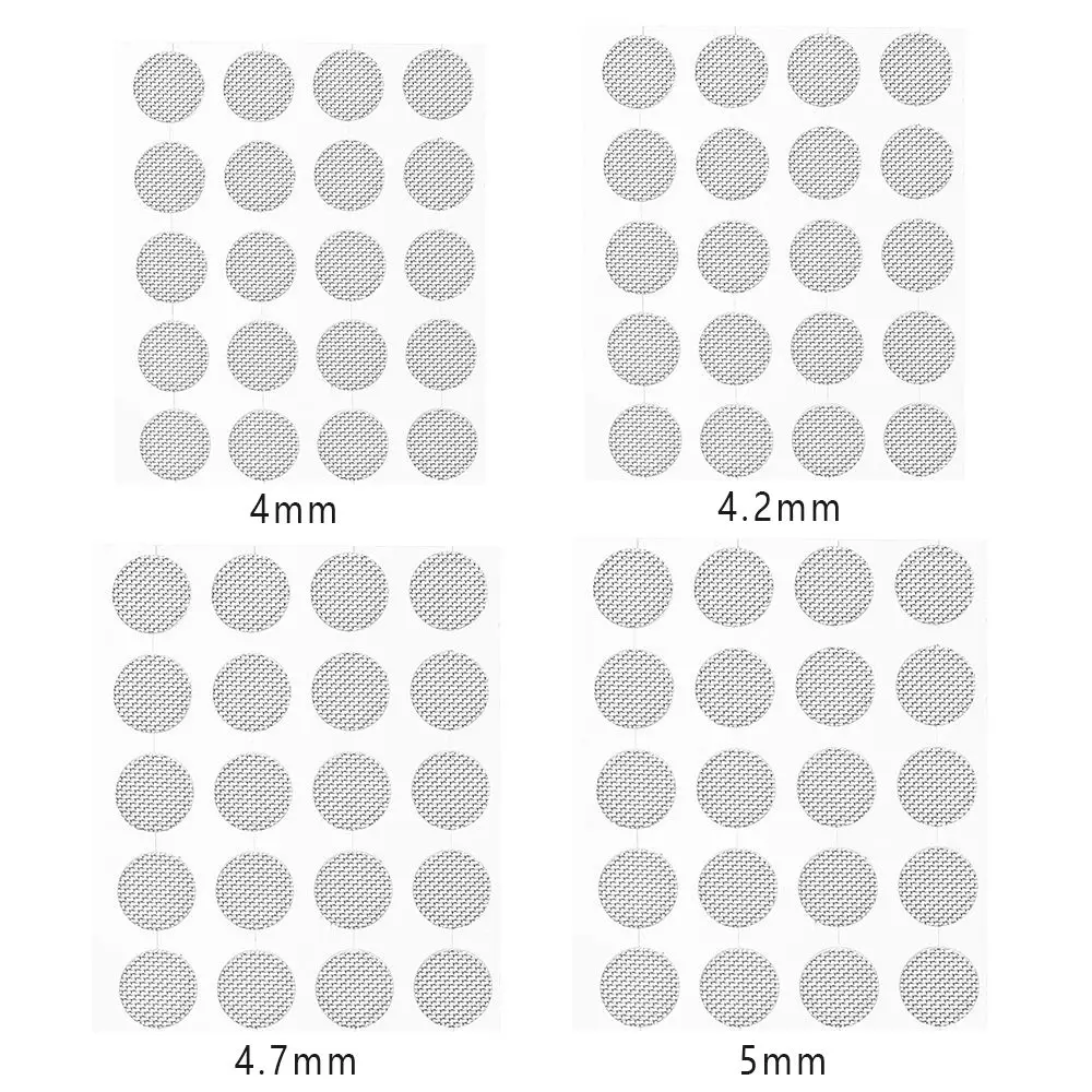 20Pcs Professional Dust Network Shell Steel Mesh 4-5mm Self-Adhere Headset Replacements Filter Screen Earphone Accessories