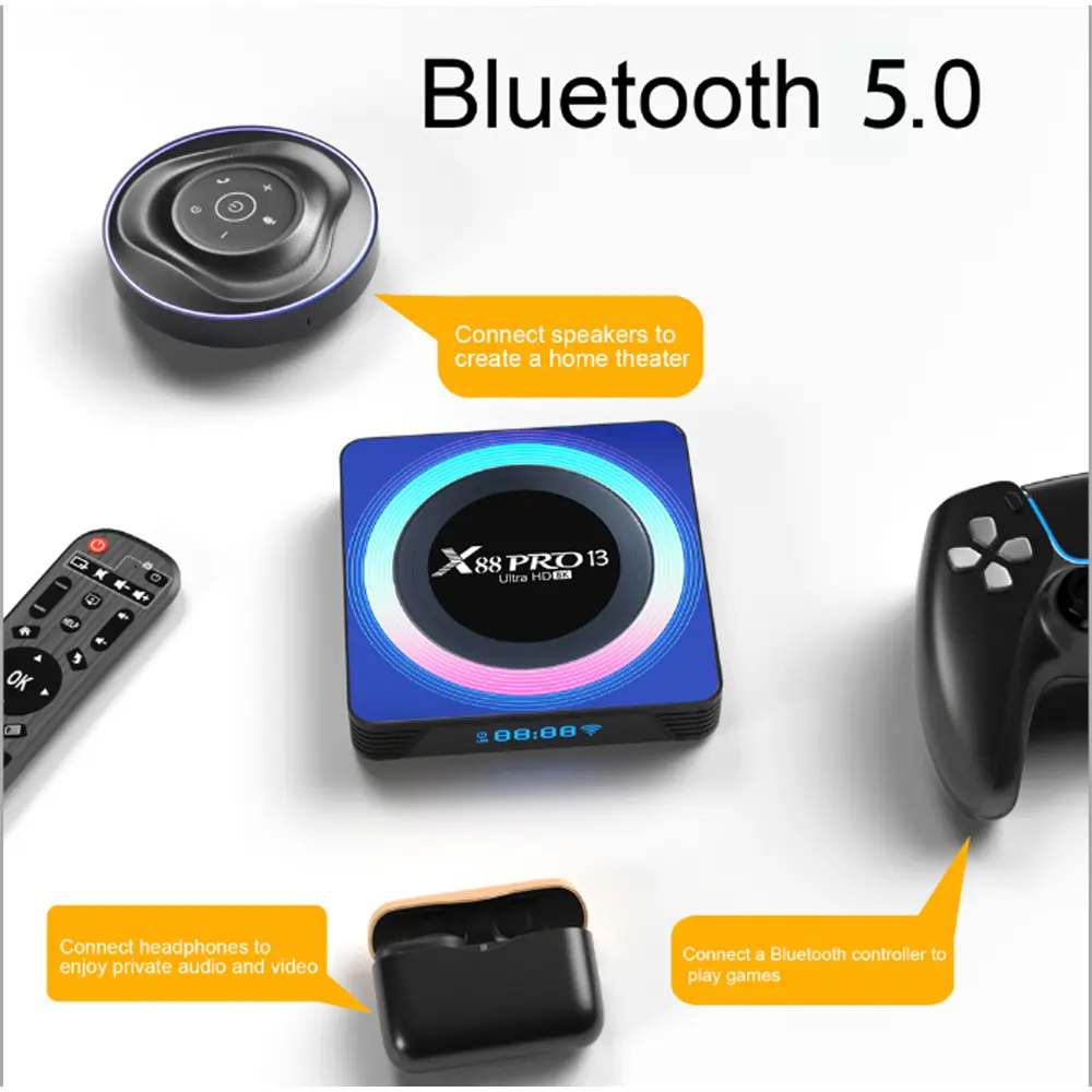 X88 PRO 13 Android 13.0 TV Box OTA Rockchip RK3528 4K 2.4G 5G Wifi 6 64G 32GB 16GB BT5.0 Global Media Player Set Top Receiver