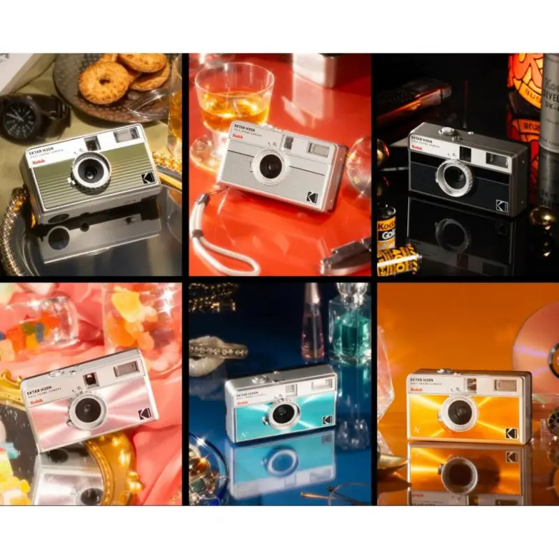 KODAK Film Camera H35/H35N Half Frame 135 35mm Film Camera Built-in Flash / Kodak Colorplus 200 Film For Gift Optional FilmRoll