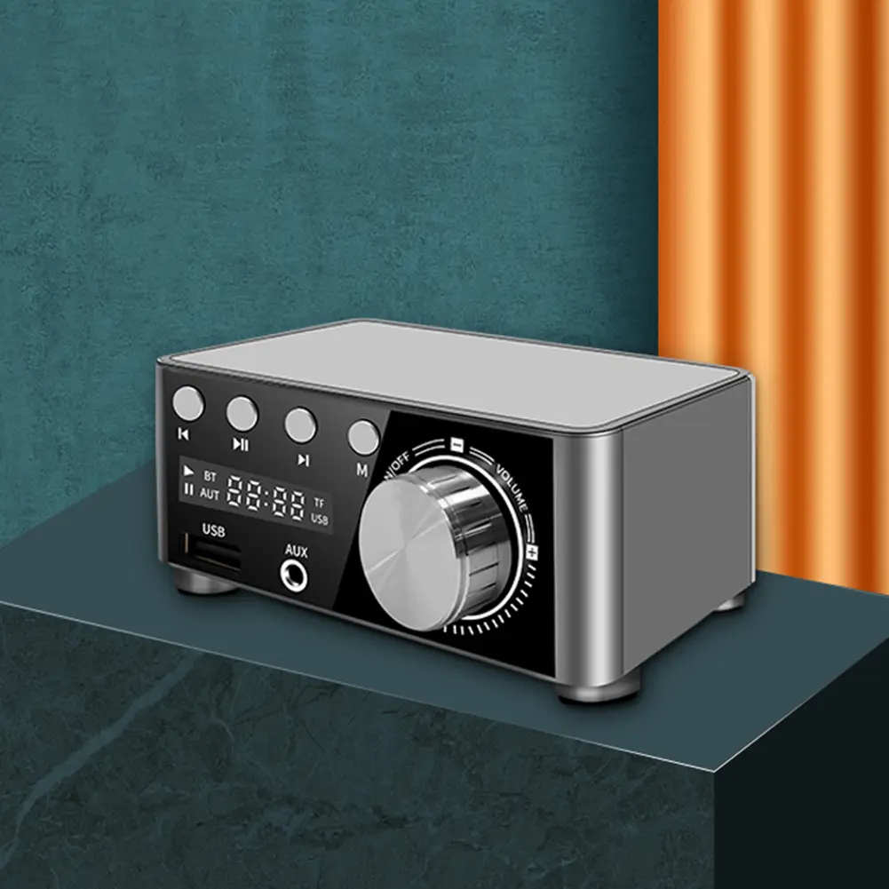 Digital Amplifier Class D CS8673E 50Wx2 Audio Power Amplifier With Digital Display Bluetooth-compatible 5.0 AUX TF Home Theater
