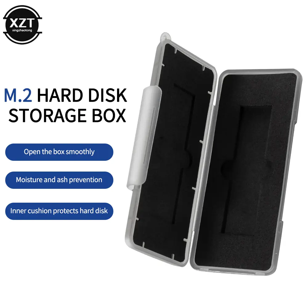 Waterproof M2 2280 SSD Plastic Case Anti-static Storage Box Memory Holder Protection for 2 x M.2 NVME 2280 Solid State Drive