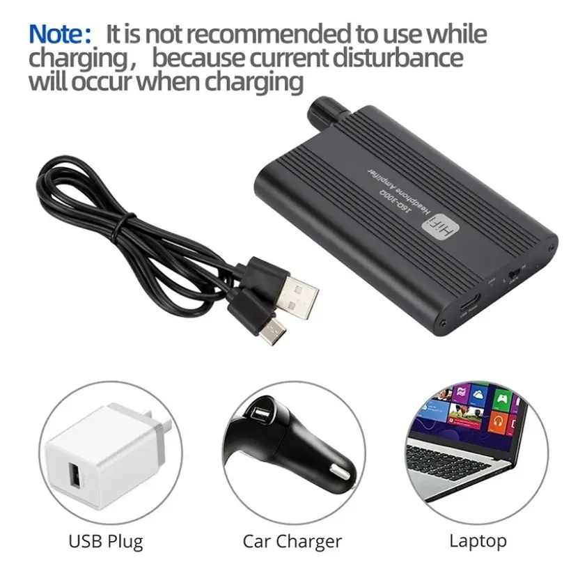 MnnWuu 16-300 ohm HiFi Headphone Earphone Amplifier 3.5mm Jack Aux Portable Adjustable Audio Amp for Mobile Phone Music Player