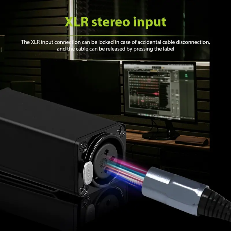 A32T-In Ear Monitor Amplifier With XLR Input Volume Adjustment Portable Stereo Headphone Amp Plug Play
