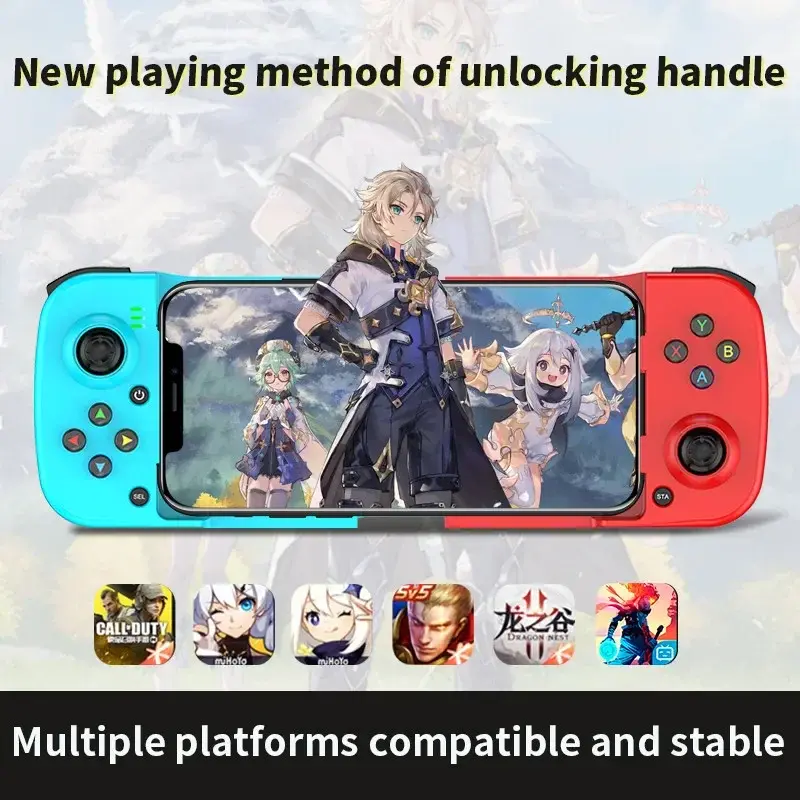 D3 Wireless Telescopic Mobile Phone Gamepad Bluetooth-compatible Game Controller Joystick for PUBG for PS4 Switch PC Andriod IOS