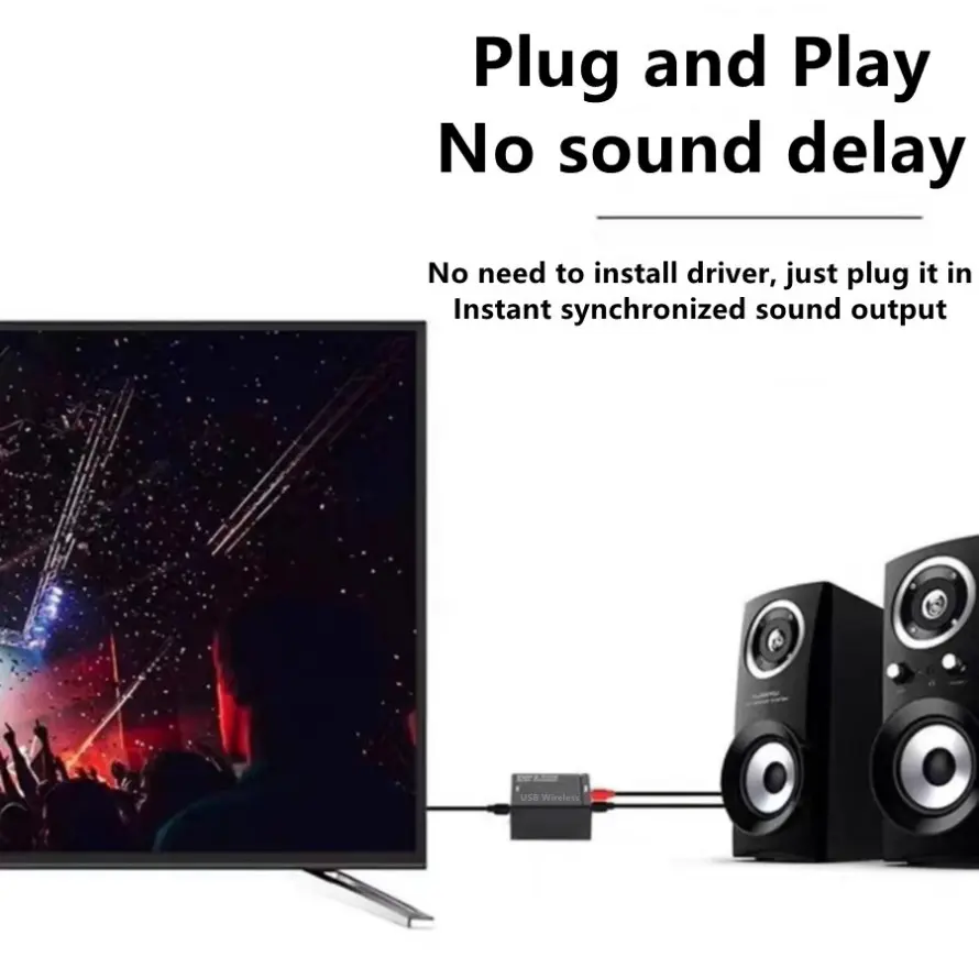 DAC Digital to Analog Audio Converter Optical SPDIF Toslink Coaxial Bluetooth Input to L/R RCA Audio Headphone Amplifier Output