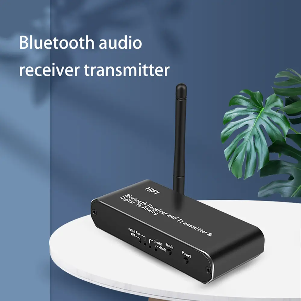 VAORLO DAC Digital to Analog Audio Converter 3.5MM AUX Coaxial Optical fiber Bluetooth 5.0 Audio Receiver Transmitter For TV PC