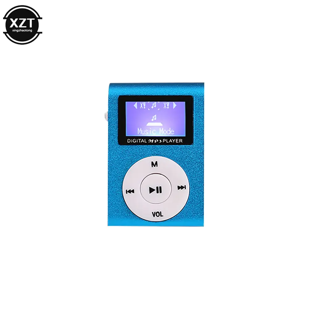 Portable MP3 Music Player Mini Metal Clip MP3 Student Walkman Support  Micro SD TF Card LCD Screen Fashion Sport Music Playe