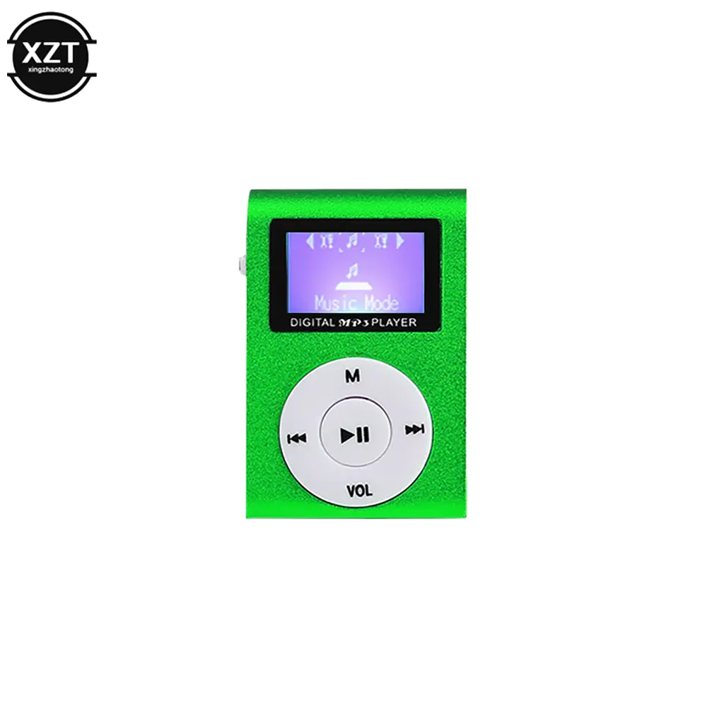 Portable MP3 Music Player Mini Metal Clip MP3 Student Walkman Support  Micro SD TF Card LCD Screen Fashion Sport Music Playe