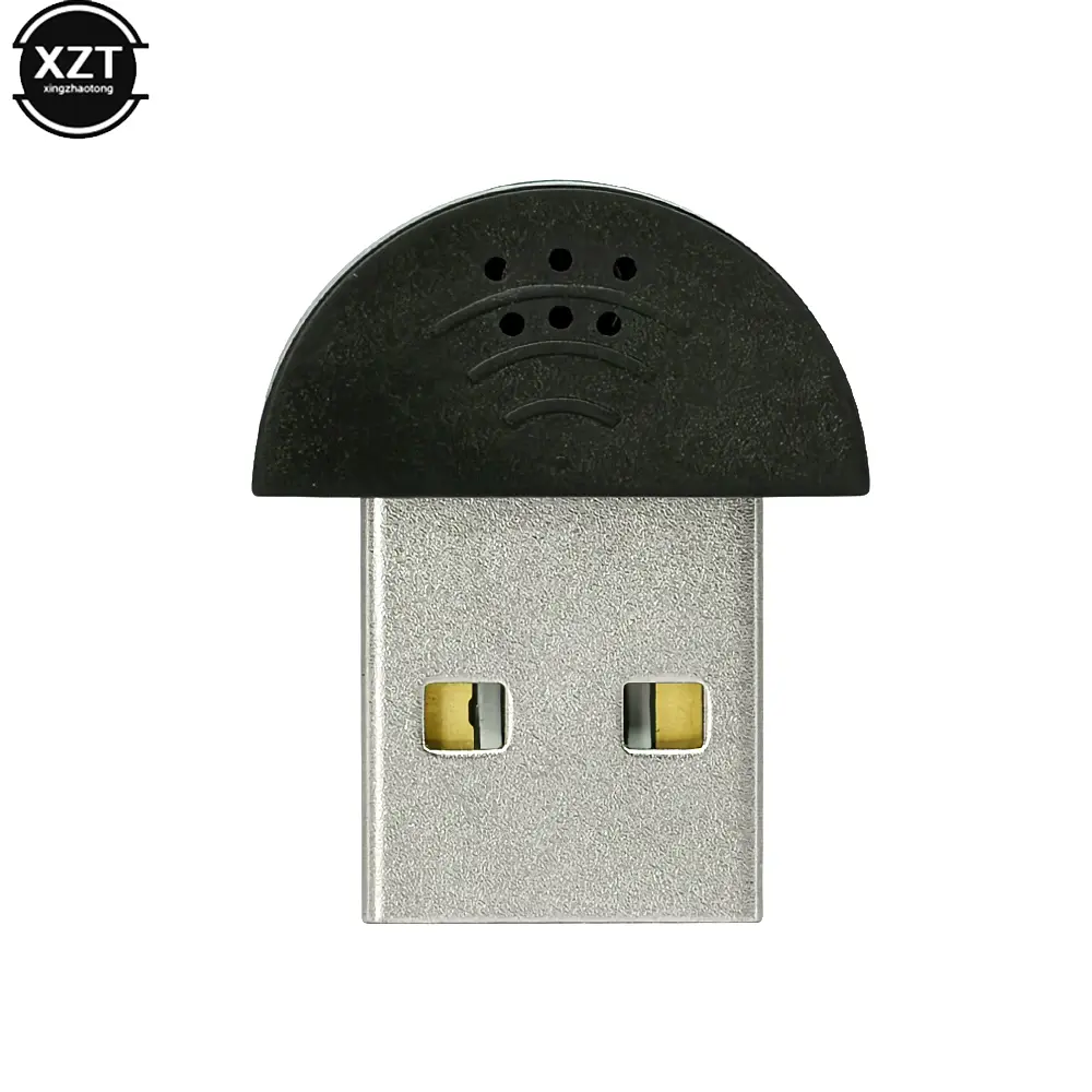 Super Mini USB 2.0 Microphone MIC Audio Adapter Portable Studio Speech Driver Free for Laptop/Notebook/MSN/Skype