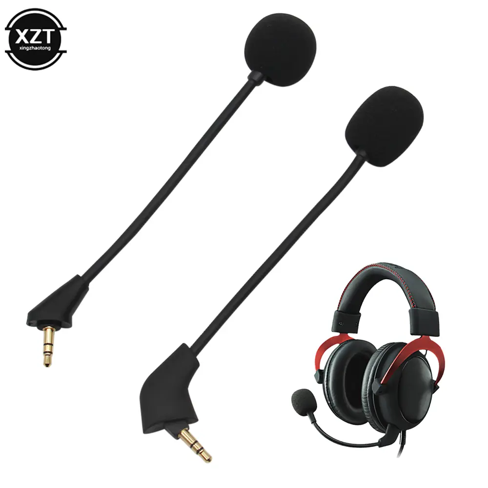 3.5mm Headsets Microphone Replacement for Kingston HyperX Cloud Alpha 2 II X Core Pro Silver Cloudx Gaming Headsets Headphones