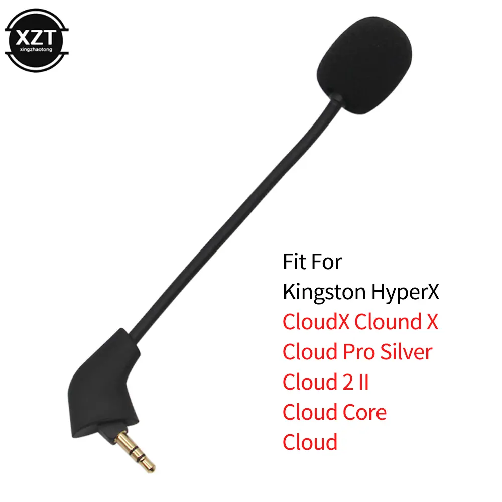 3.5mm Headsets Microphone Replacement for Kingston HyperX Cloud Alpha 2 II X Core Pro Silver Cloudx Gaming Headsets Headphones