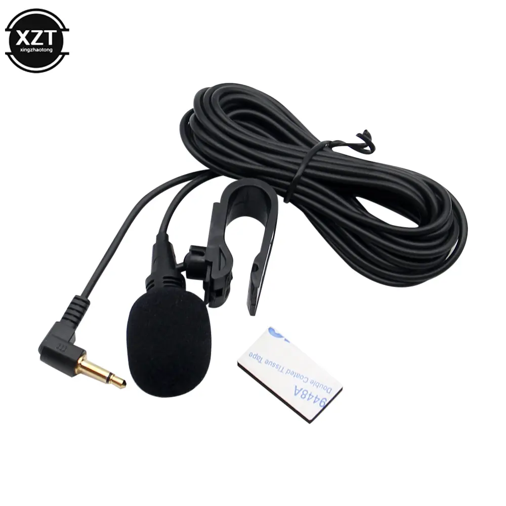Mini Car Audio Microphone 3.5mm Clip Jack Plug Mic Stereo Professionals Wired External Microphone For Auto DVD Radio 3m Long