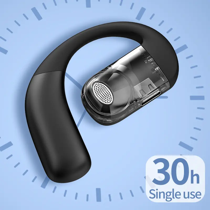 Air Conduction Sports Headphones Bluetooth 5.4 HIFI Stereo headset 180° Rotating Ear-Hook Business Wireless Earphone With HD Mic