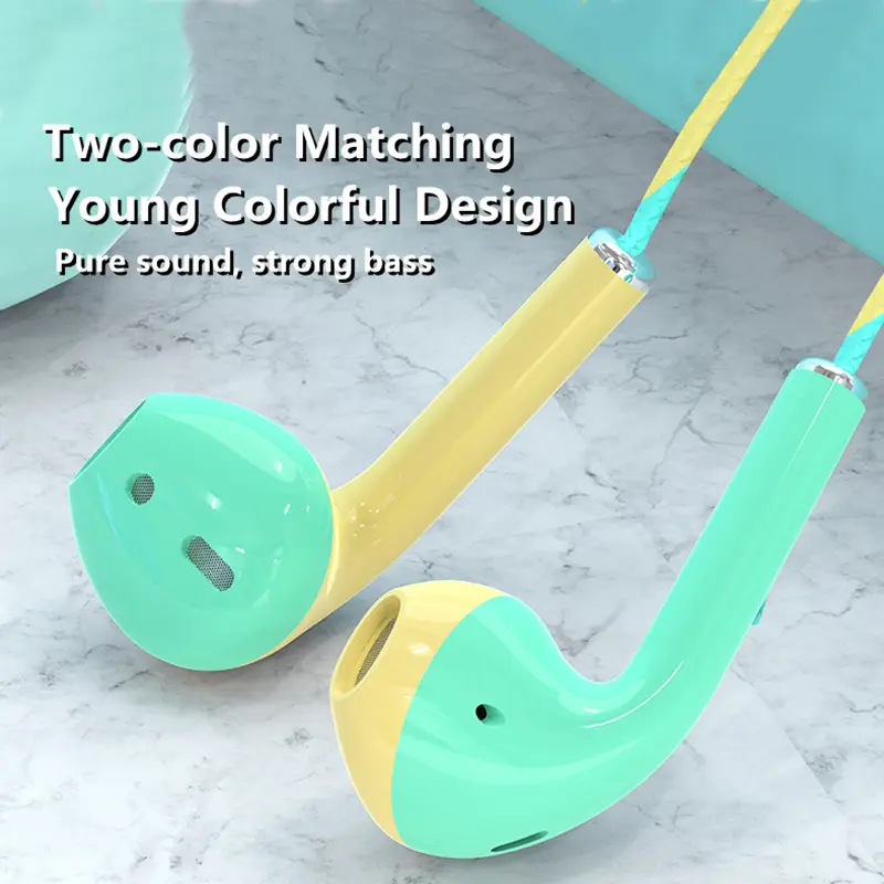 3.5mm Wired Headphones With Bass Earbuds Stereo Earphone Music Sport Gaming Headset With mic For Xiaomi IPhone Huawei Samsung