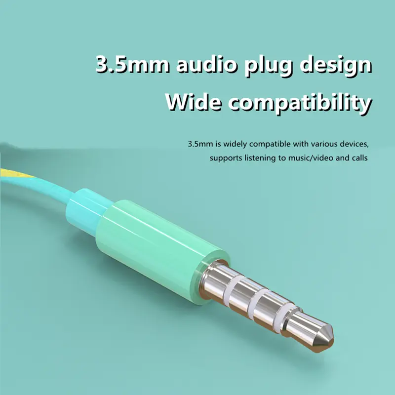 3.5mm Wired Headphones With Bass Earbuds Stereo Earphone Music Sport Gaming Headset With mic For Xiaomi IPhone Huawei Samsung
