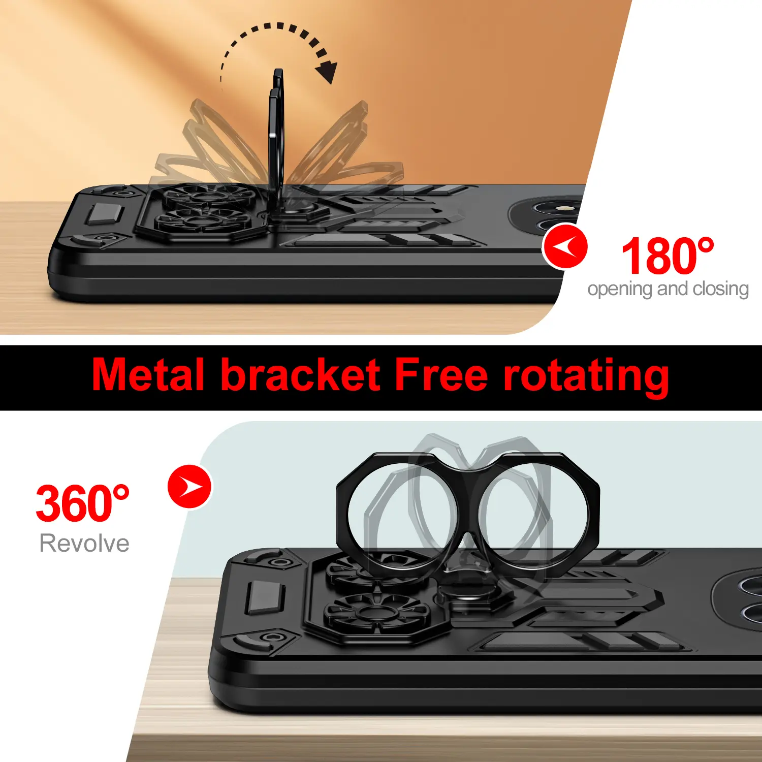 Case for Xiaomi Redmi Note 14 Pro 5G 14 Pro+ Plus Protective Cover Military Grade Shockproof Armor Metal Ring Kickstand Fundas
