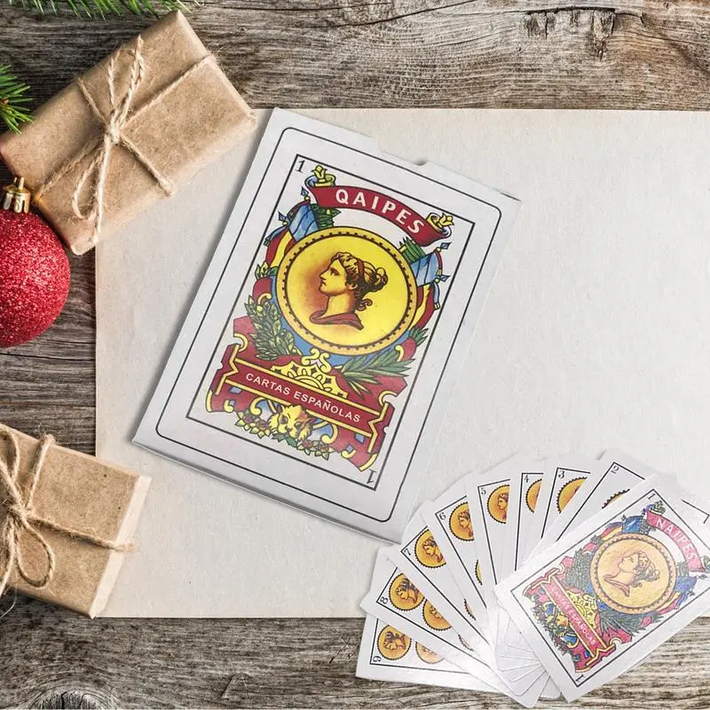 50 Spanish Playing Cards Creative Cards Game With Beautiful Patterns Clear Printing Spanish Poker Cards Deck For Family Party