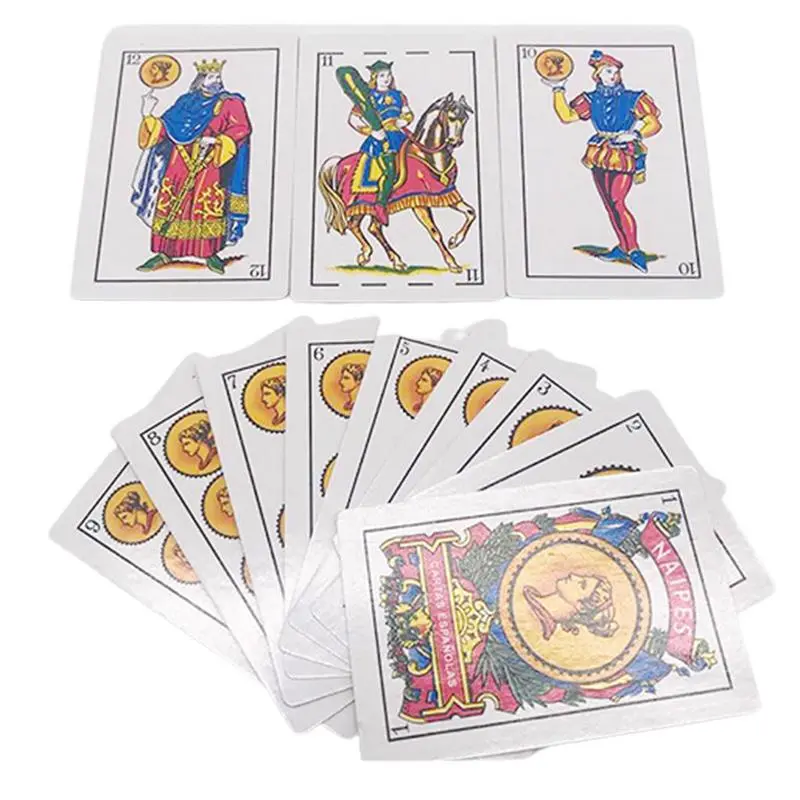 50 Spanish Playing Cards Creative Cards Game With Beautiful Patterns Clear Printing Spanish Poker Cards Deck For Family Party