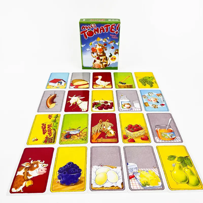 ALLES TOMATE! Bilingual Board Game 2-8 Players Parent-Child Memory Challenge Party Fun
