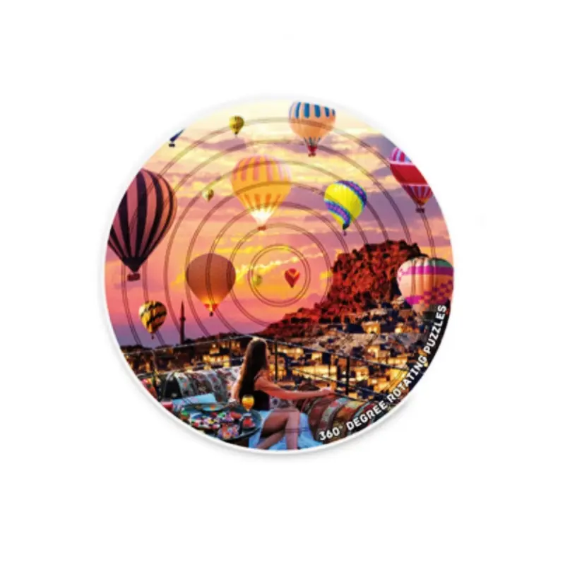 Rotating jigsaw puzzle creative fun 360 ° multi-angle multi-pattern 3D three-dimensional flip double-sided puzzle thinking toys