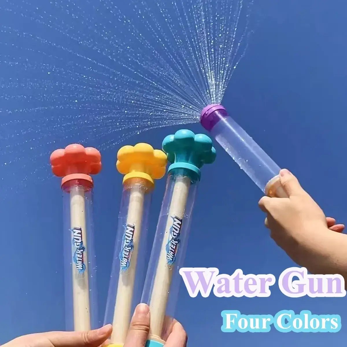 Ramdom 2/1 Water Guns for Kids Squirt 3 Types of Nozzles Water  Blaster Pistol Outdoor Toy Play in Swimming Pool Shooting Beach