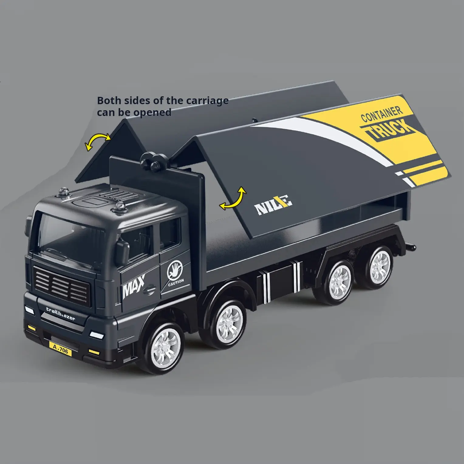 Simulation Transporter Container Truck Freight Vehicle Children Kids Pull Back Car Model Educational Toys for Boy Game Gift