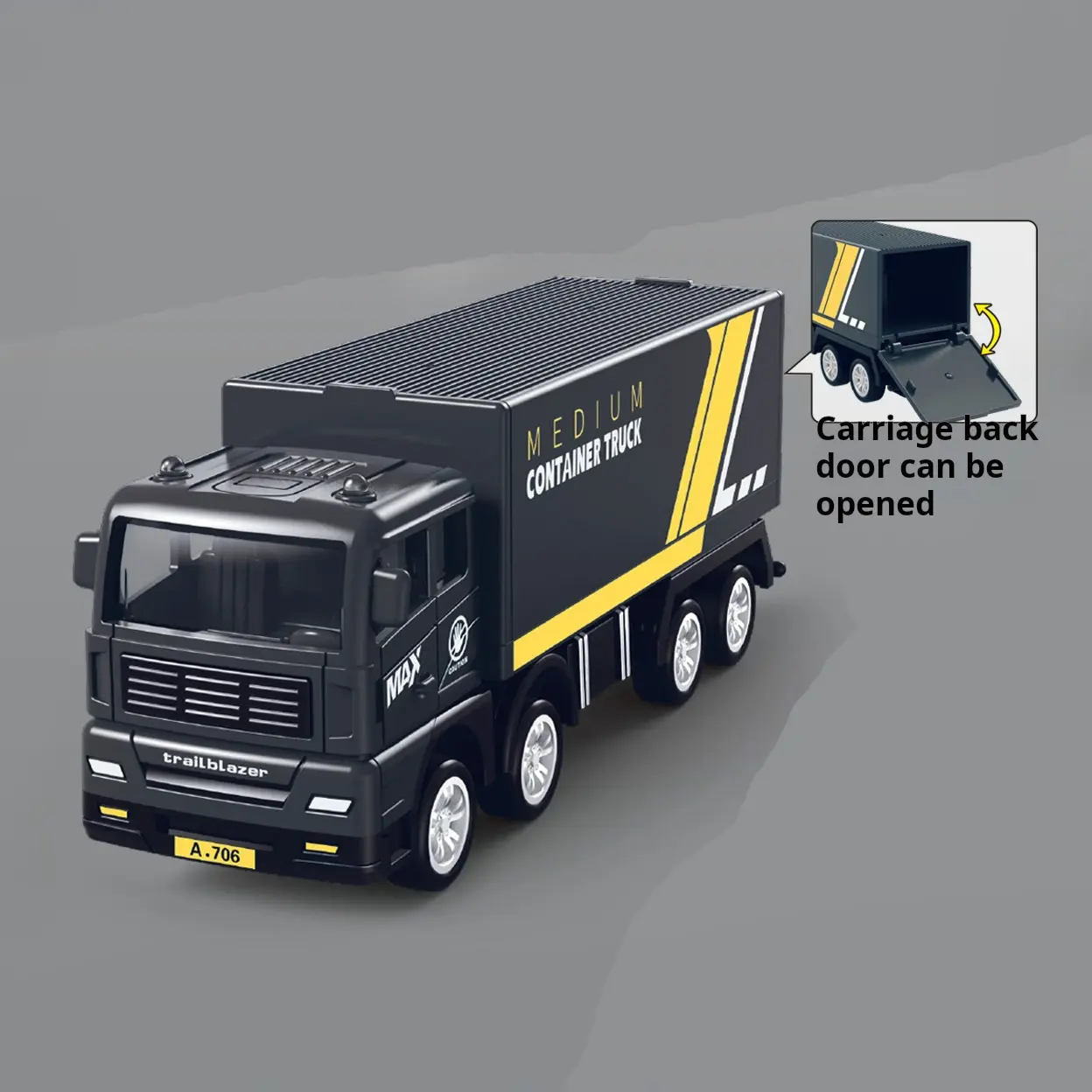 Simulation Transporter Container Truck Freight Vehicle Children Kids Pull Back Car Model Educational Toys for Boy Game Gift