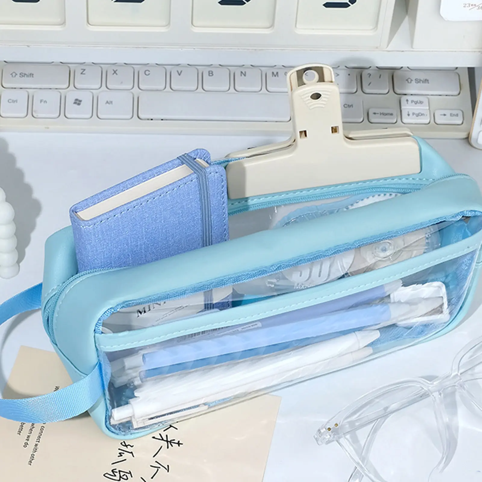 Transparent Pencil Case Big Capacity Clear Pencil Bag Stationery Organizer for Students School Supplies