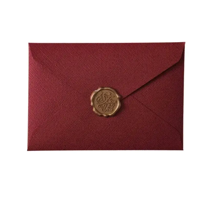 10pcs Window Envelopes for Letters DIY Handmade Gift Packaging Bag Wedding Party Invitation Card Cover Linen Texture Envelopes