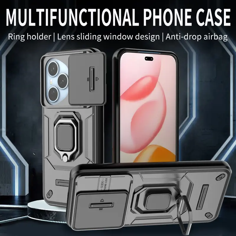 For Honor 400 Pro 5G Shckproof Case For Huawei Honor 400 Lite Armor Camera Slide Magnet Back Cover Honor 200 300 Pro Funda