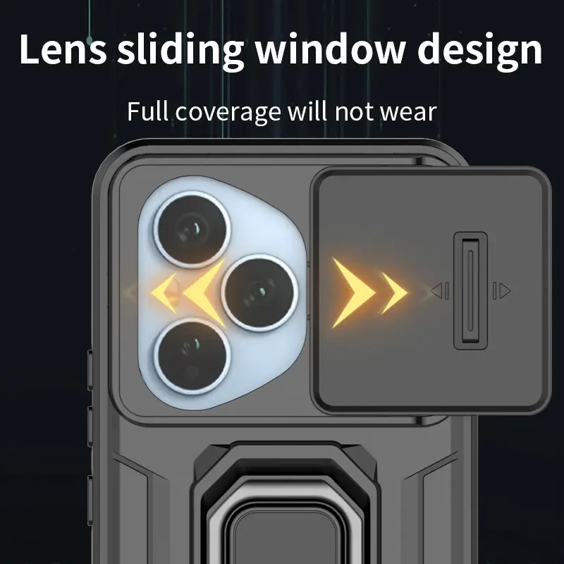 For Honor 400 Pro 5G Shckproof Case For Huawei Honor 400 Lite Armor Camera Slide Magnet Back Cover Honor 200 300 Pro Funda