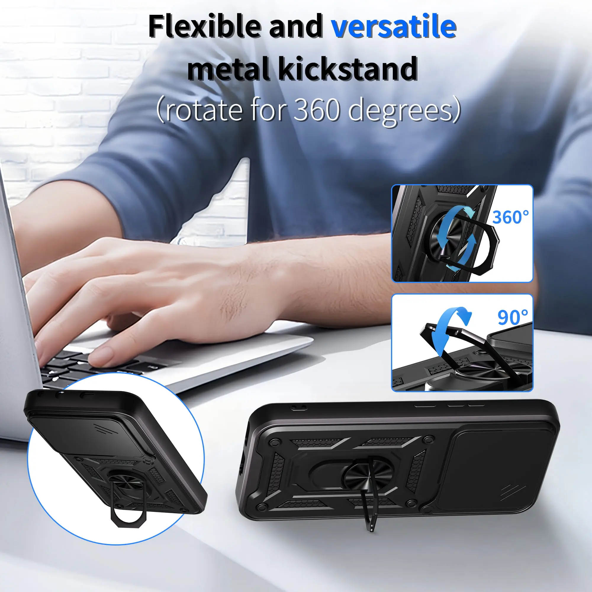 Case for Honor 400 Slide Camera Protect Stand Phone Shell Funda for 400Lite 200Lite 200Pro 200 Cover