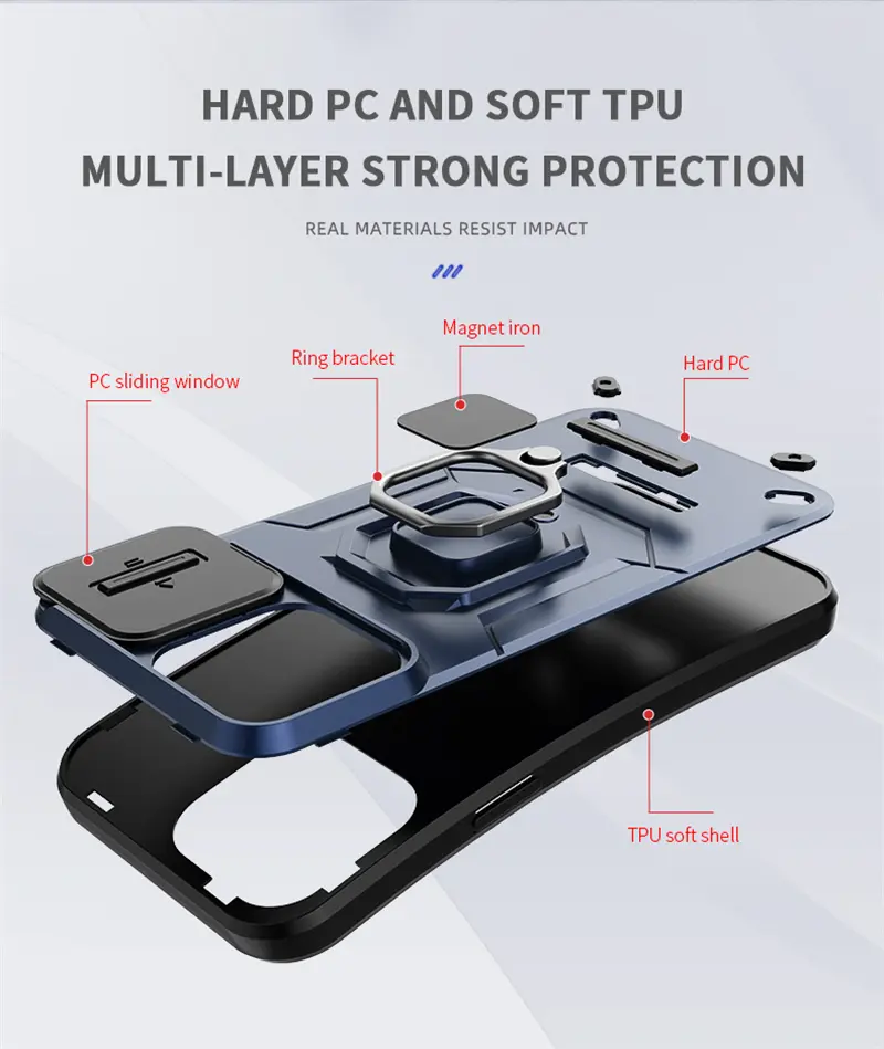 Shockproof Case For Honor 400 Pro Case For Honor 400 Pro Ring Holder Magnetic Cover For Honor 400 Pro Push Window Case 6.7 inch