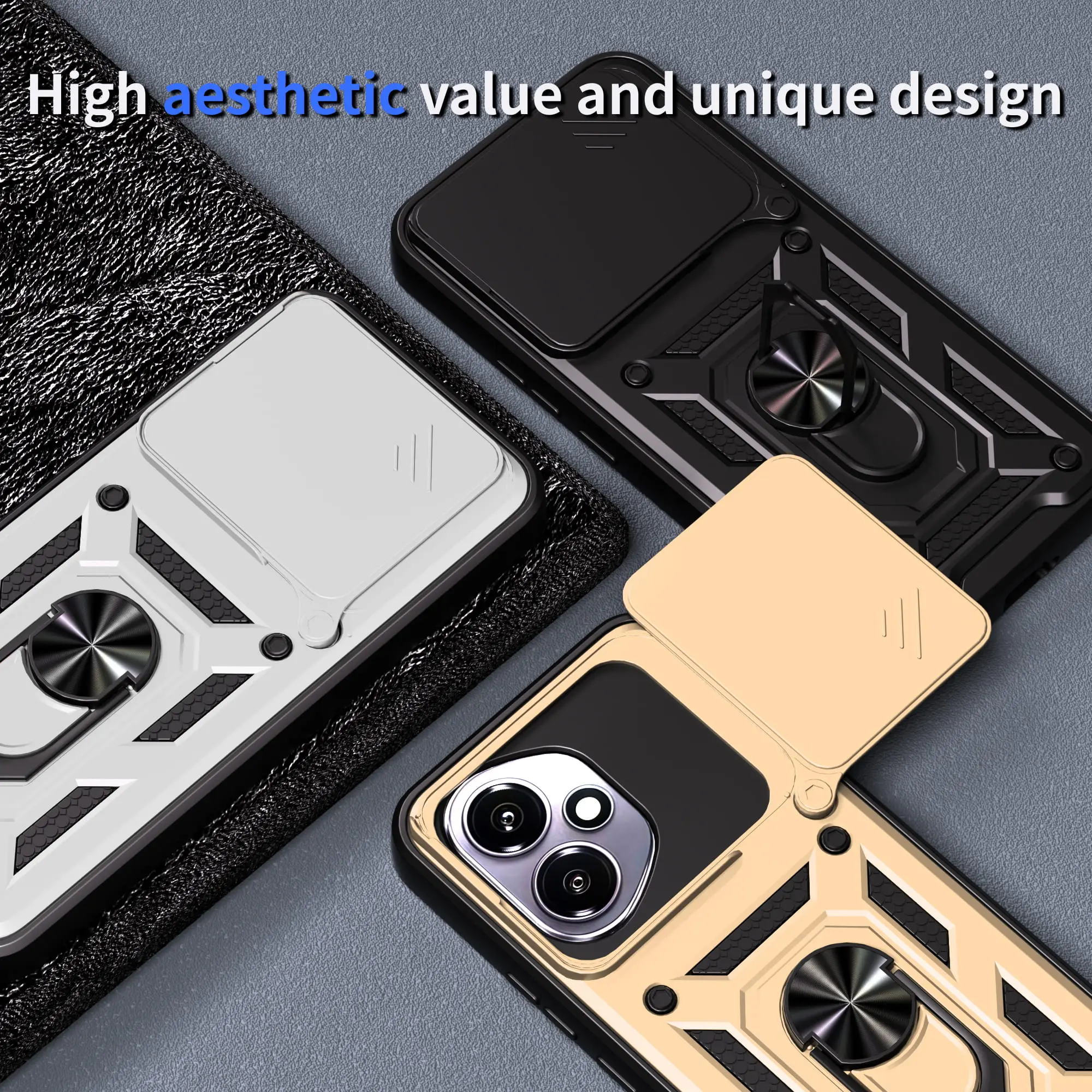 Case for Honor 400 Slide Camera Protect Stand Phone Shell Funda for 400Lite 200Lite 200Pro 200 Cover