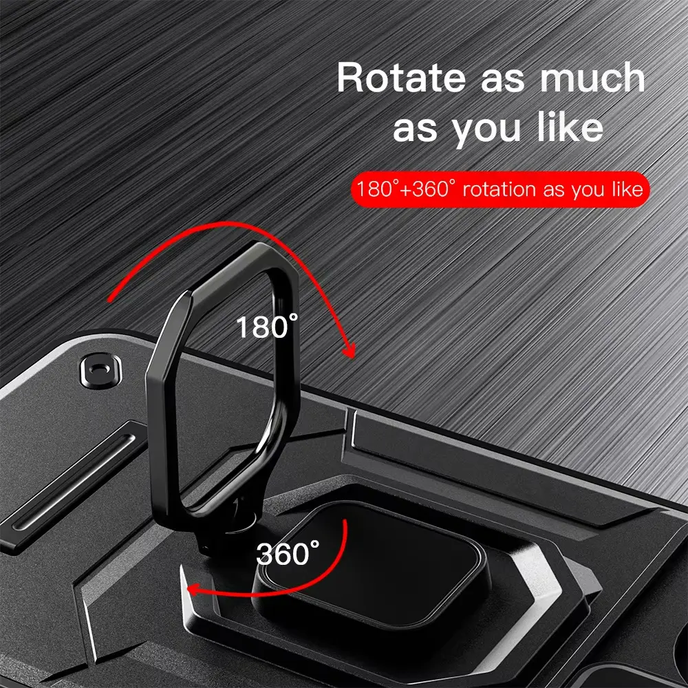 Case For Honor 400 Pro 200 Lite For Huawei Pura 70 Ultra X9C Slide Camera Ring Stand Armor Anti-fall Protection Kickstand Cover