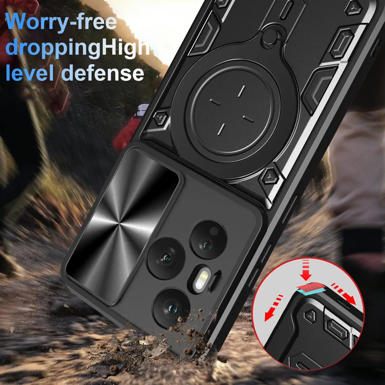 Protective Cover For Honor 400 Pro 5G Case With Ring Stand Holder Lens Protection Fundas Coque Capa