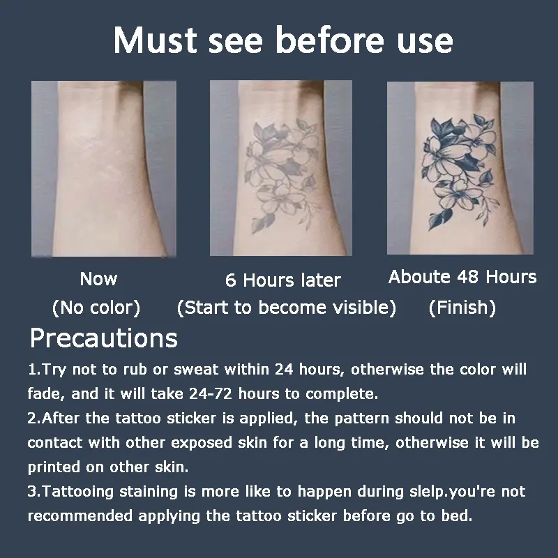 Angel's Sword Full Back Wings Herbal Tattoo Stickers Waterproof Men Women Lasting Tattoo Trend Semi-permanent Art Fake Tattoo