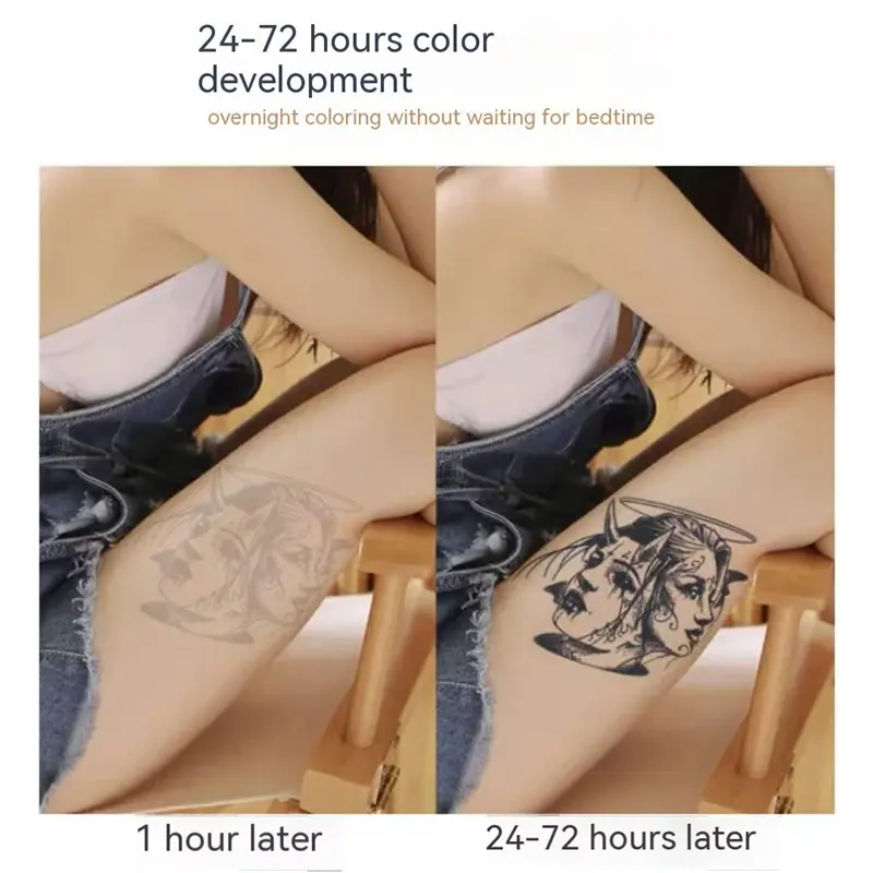 New Flower Arm Fairy Herbal Tattoo Stickers Leg Semi-permanent Fake Tattoo Men Women Waterproof Long-lasting Temporary Tatuajes