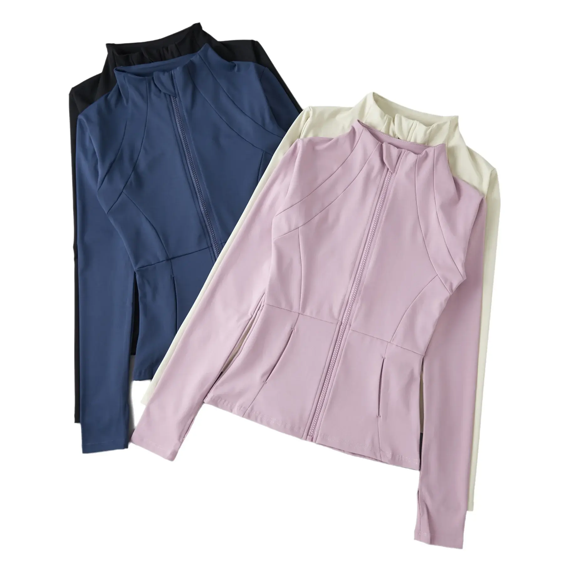 Sports Coat for Women Slim Fitting Professional Fast Drying Clothes Slim Running Long Sleeved Pratiyog Shirt Crop Tops