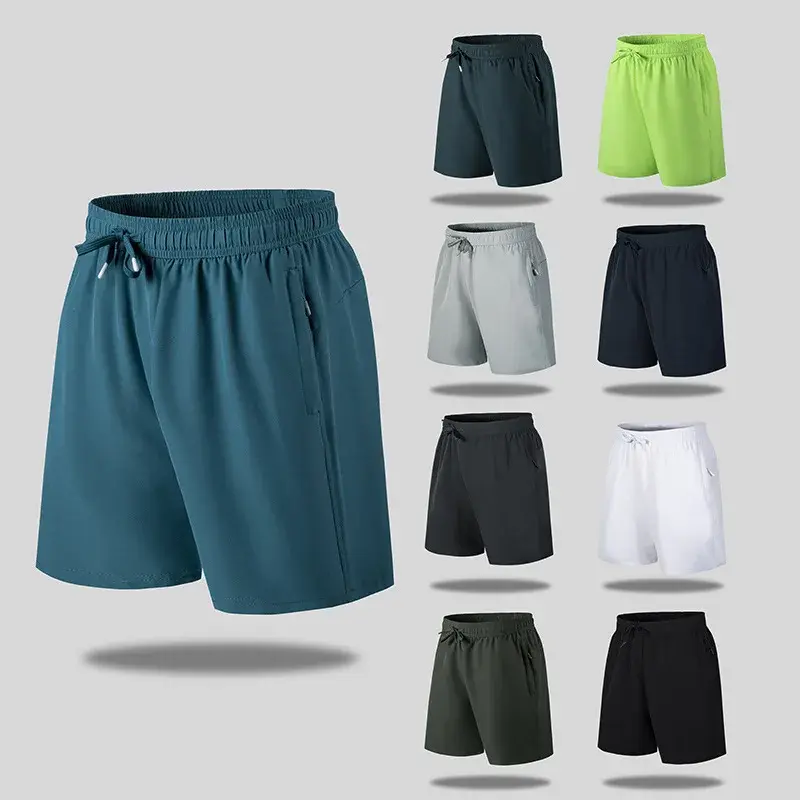 Boxers Running Short for Men Basketball Gym Workout Training Shorts Quick Drying Loose Fitting Capris Ice Silk Beach Pants